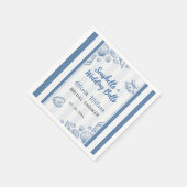 Schelp Bruiloft Feest Blauw Nautilus Aangepast Servet (Hoek)