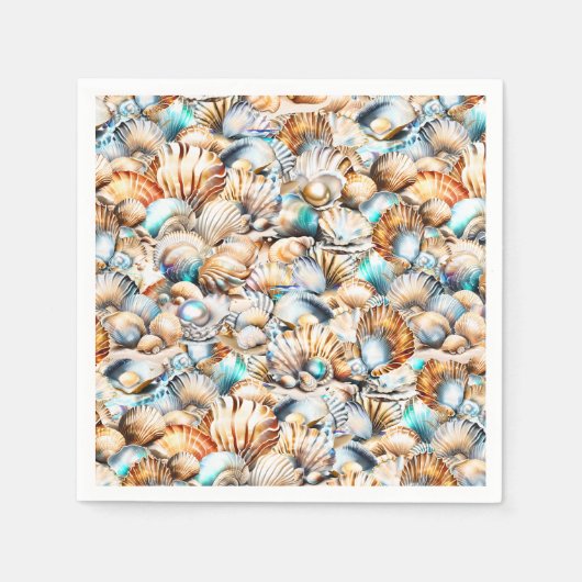 Schelp collage diamant sint-jakobsschelp chic servet (Voorkant)