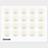 Schelp Elegante Baby Shower Ronde Sticker (Vel)