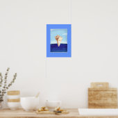 Schelp en oceaan schilderij, posters (Keuken)