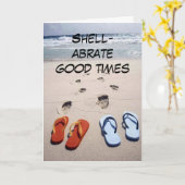 SCHELP EN WEES ZO BLIJ ALS EEN CLAM KAART (Gele Bloem)