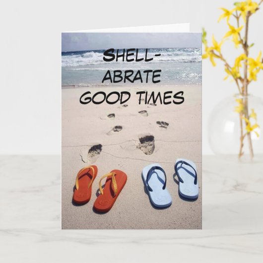 SCHELP EN WEES ZO BLIJ ALS EEN CLAM KAART (Gele Bloem)