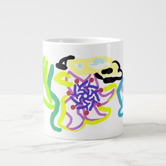Schelp en zeester grote koffiekop (Voorkant)