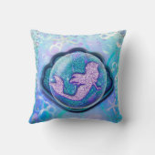 Schelp gepast voor een Zeemeermin Glitter Meisjes Kussen (Achterkant)