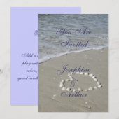 Schelp Hart op het Zandstrand Kaart (Voorkant / Achterkant)