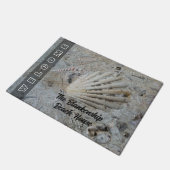 Schelp in Beton Custom Strandhuis Deurmat (Schuin)