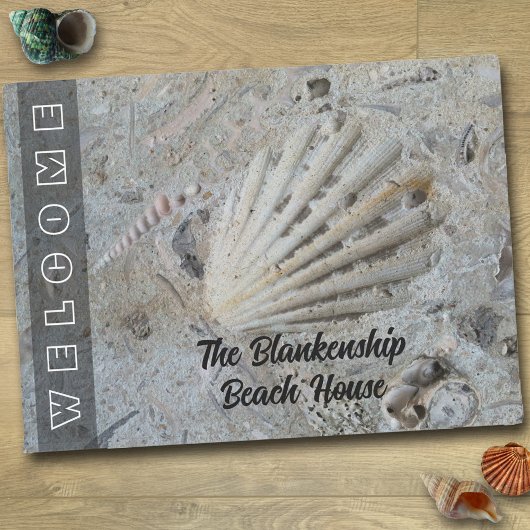 Schelp in Beton Custom Strandhuis Deurmat