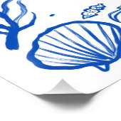 Schelp kader verlovingsstrand Aangepast Perfect Poster (Hoek)