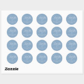 Schelp Kust Bruidsdouche Bedankje Favor Ronde Sticker (Vel)