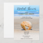 Schelp met Hart & zand op Strand, Bruidsmeisjesfee Kaart (Voorkant / Achterkant)