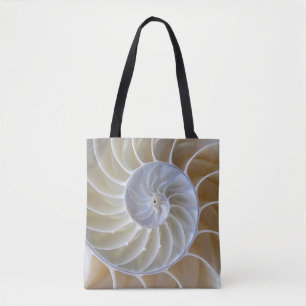 Schelp Nautilus gouden spiraal Tote Bag