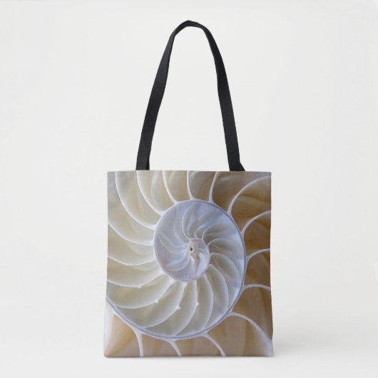 Schelp | Nautilus | gouden spiraal Tote Bag (Voorkant)