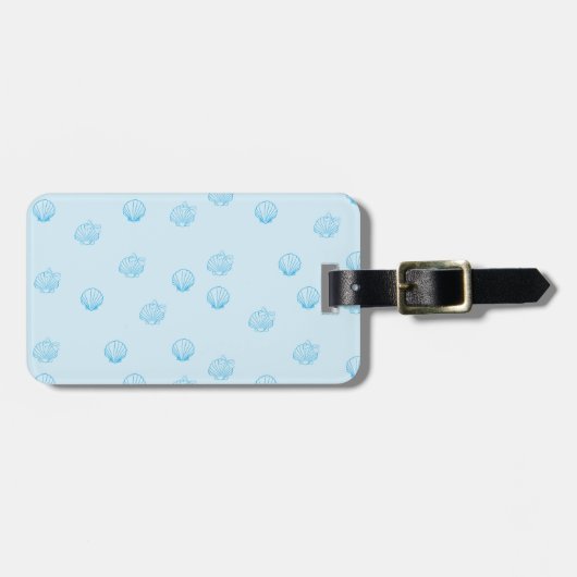 Schelp Omlijning Minimalisme Bagagelabel (Voorkant horizontaal)