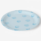 Schelp Omlijning Minimalisme Papieren Bordje (Gekanteld)