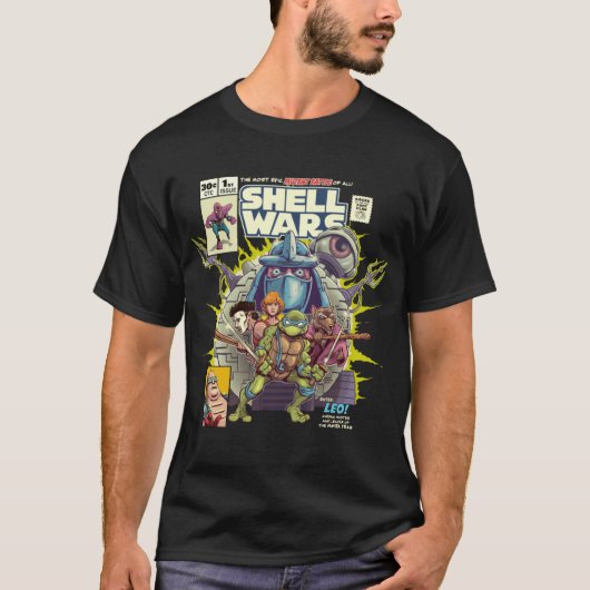 Schelp Oorlogen retro T-shirt (Voorkant)