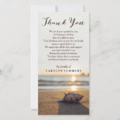 Schelp op het strand | Condoleance Dank je Bedankkaart (Voorkant)