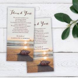 Schelp op het strand | Condoleance Dank je Bedankkaart