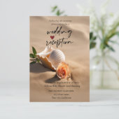 Schelp Roze Zand Ontvangst Kaart (Staand voorkant)