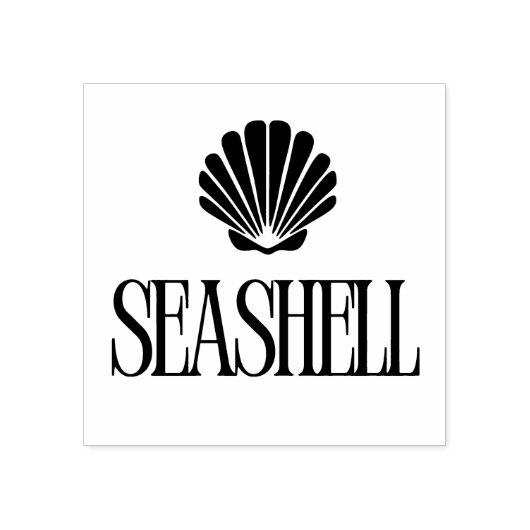 Schelp Rubberstempel (Afrduk)
