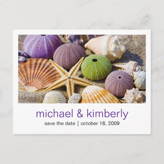 Schelp | Save the date Aankondigingskaart (Voorkant)