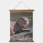 Schelp Snack, Otterstijl Hangend Wandkleed (Voorkant)