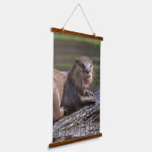 Schelp Snack, Otterstijl Hangend Wandkleed (Gebogen)