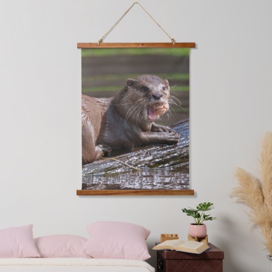 Schelp Snack, Otterstijl Hangend Wandkleed (Slaapkamer)