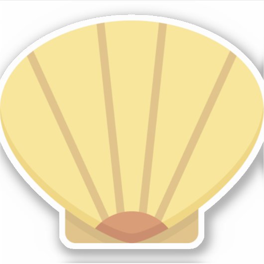 schelp sticker (Voorkant)
