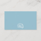Schelp Strand Blauwe Display Douche Bruidsdouche Informatiekaartje (Achterkant)