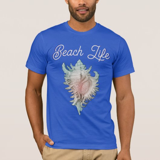 Schelp "Strandleven" T-shirt (Voorkant)