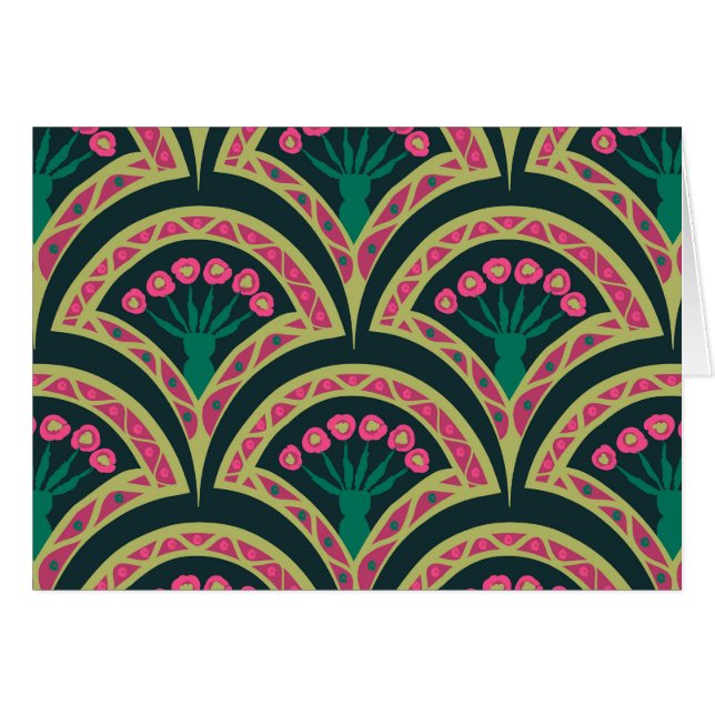 schelp-vormig groen patroon (Voorkant Horizontaal)