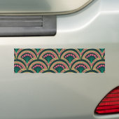 schelp-vormig groen patroon bumpersticker (Op auto)