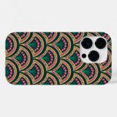 schelp-vormig groen patroon Case-Mate iPhone case (Achterkant (horizontaal))