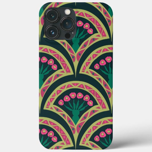 schelp-vormig groen patroon Case-Mate iPhone case (Achterkant)