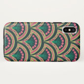 schelp-vormig groen patroon Case-Mate iPhone case (Achterkant (horizontaal))