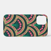 schelp-vormig groen patroon Case-Mate iPhone case (Achterkant (horizontaal))