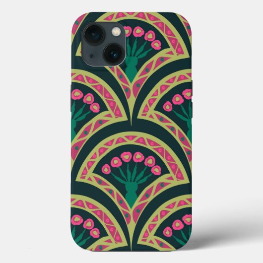 schelp-vormig groen patroon Case-Mate iPhone case (Achterkant)