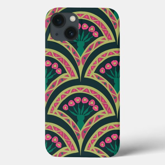 schelp-vormig groen patroon Case-Mate iPhone case (Achterkant)