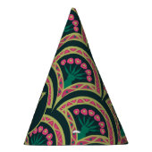 schelp-vormig groen patroon feesthoedjes (Rechts)