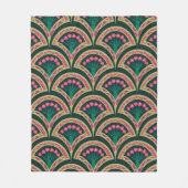 schelp-vormig groen patroon fleece deken (Voorkant)
