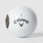 schelp-vormig groen patroon golfballen (Logo)