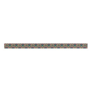 schelp-vormig groen patroon grosgrain lint