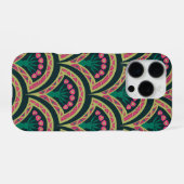 schelp-vormig groen patroon iPhone hoesje (Achterkant horizontaal)