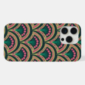 schelp-vormig groen patroon iPhone hoesje (Achterkant horizontaal)