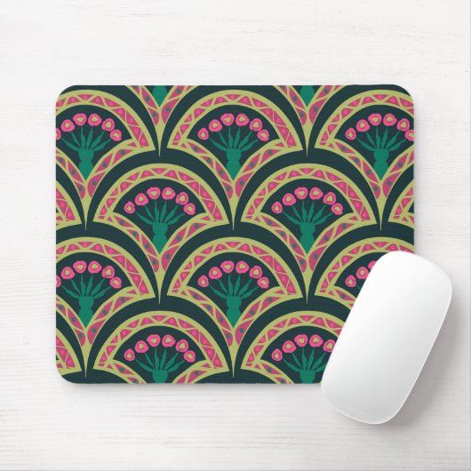 schelp-vormig groen patroon muismat (Met muis)