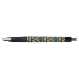 schelp-vormig groen patroon pen