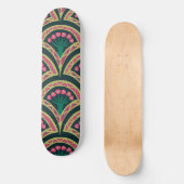 schelp-vormig groen patroon persoonlijk skateboard (Voorkant)