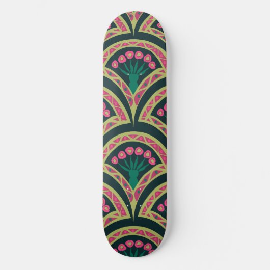 schelp-vormig groen patroon persoonlijk skateboard (Voorkant)