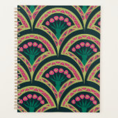 schelp-vormig groen patroon planner (Voorkant)