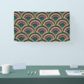 schelp-vormig groen patroon spandoek (Beurs)
